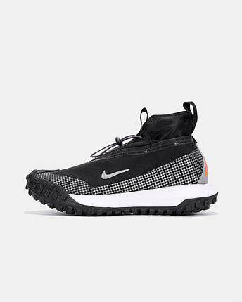 Зимові Чоловічі Кросівки Nike ACG Mountain Fly Gore-Tex Black / Найк АСГ Маунтін Флай Гор Текс Чорні з Білим, фото 1