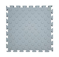 Промышленное модульное покрытие ПВХ МОНЕТА, серый, 1 шт., 345*345*7 мм, модульная плитка ПВХ