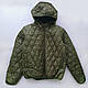 Дитяча дута куртка, стьобана, утеплена, хакі, SmileTime Rhombus, фото 4