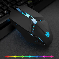 Игровая мышка с подсветкой для ноутбука 1600 DPI, компьютерная проводная мышка для игр, подарок детям