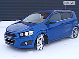 Дефлектори вікон Chevrolet Aveo Hatchback T300 2011-2021 (Autoclover/Корея), фото 2