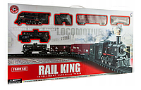 Детская железная дорога Большой Коллекционный торговый поезд с фонарем и дымом Roil King EAE