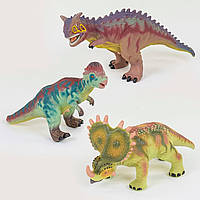 Динозавр музичний Q 9899-509 А 3 види, 32-34 см, м&#039;який, гумовий