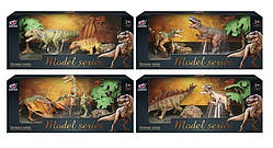 Набір динозаврів Q 9899 M 7, 4 різновиди, 2 динозаври, 2 аксесуари