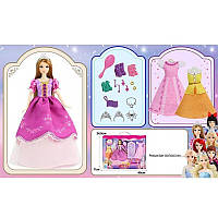 Кукла с аксессуарами 91062-1 высота 30 см, диадемы, серьги, бусы, сумочка, расческа, платья, туфли