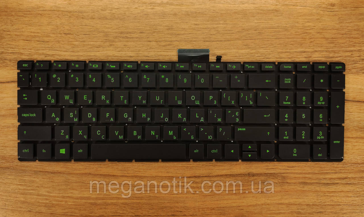 Клавіатура для HP Pavilion Q162 з підсвіткою (зелений), фото 1