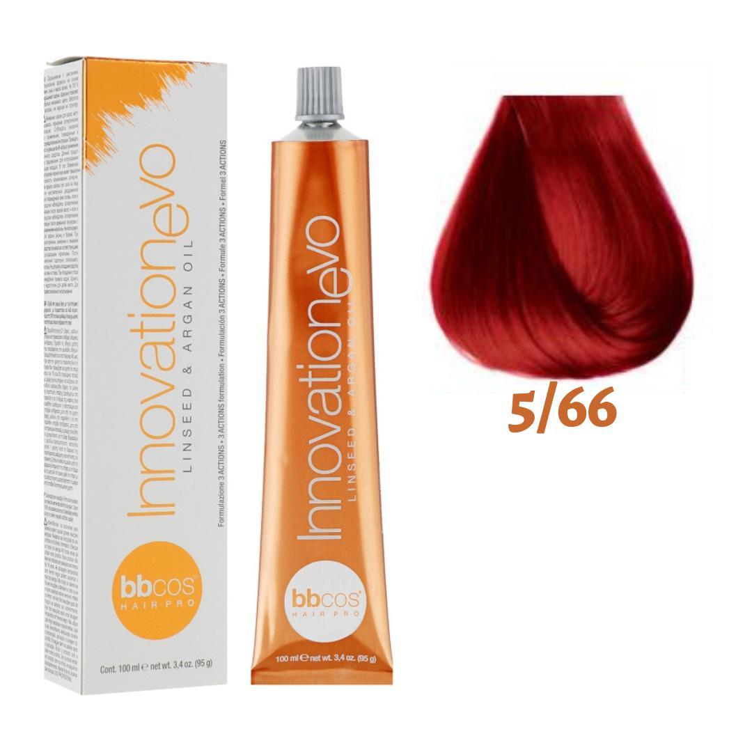 Крем-фарба для волосся BBCos Innovation Evo №5.66 Light Red Chestnut 100 мл (уцінка)