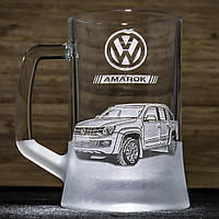 Пивний келих із гравіюванням позашляховика Volkswagen Amarok подарунок для автолюбителя