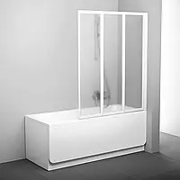 Шторка для ванни трьохелементна VS3 130 Transparent, (795V0100Z1) RAVAK