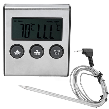 Цифровий термометр із виносним щупом 0°C-250°C (ºС/ºF), на батарейках, TP-700 / Кухонний термометр