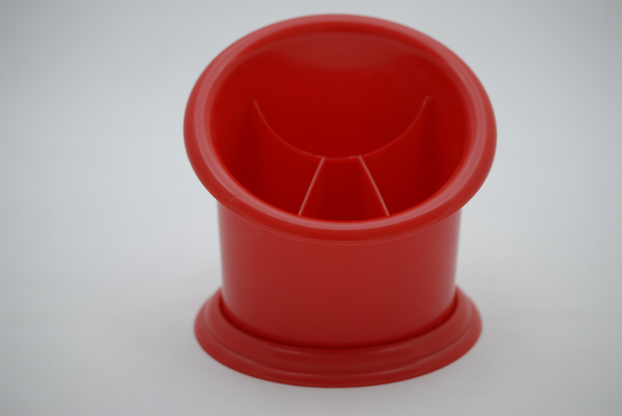 Пластиковая подставка-сушка для столовых приборов "Пенек" (красный цвет) - фото 1 - id-p206938999
