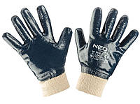 Neo Tools 97-630-9 Перчатки рабочие, хлопок с полным нитриловым покрытием, р.