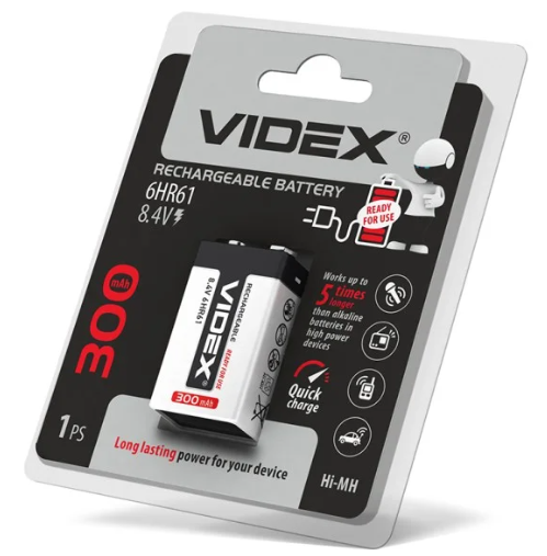 Акумулятор Videx 6HR61 300mAh Ni-MH