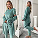 Жіночий домашній комплект, піжама + халат Розміри: 42-44, 46-48, 50-52, 54-56, фото 7