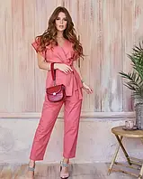 Жіночі костюми ISSA PLUS 11933 S рожевий
