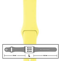 Ремінець силіконовий для Apple Watch 42/44/45 mm розмір L (40) Lemonade