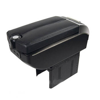 Підлокітник універсальний чорний, попільничка, підстаканник, 7 USB Vitol HJ48020B 35/15/16,5см