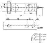 Тензодатчик Keli SQB-SS 0,5t (неіржавка сталь, якість Normal, IP68) 500 кг, фото 5