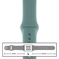 Ремінець силіконовий для Apple Watch 42/44/45 mm розмір L (64) Cactus