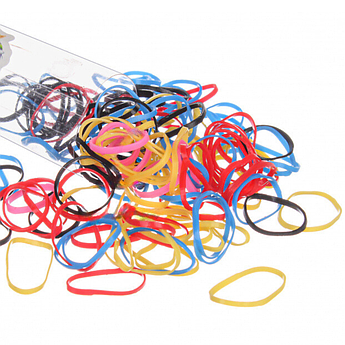 Гумочки для волосся маленькі силіконові кольорові 100 шт