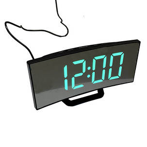 Годинник мережевий VST-899-4 дзеркальний зелені цифри USB, фото 1