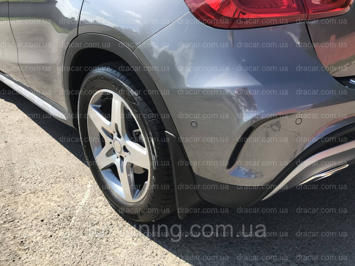 Брызговики Mercedes Benz GLA X156 в AMG обвесе 2014-2020 комплект, 4 шт. - фото 2 - id-p1856093858