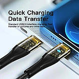 Кабель Essager Interstellar Transparent Design USB Charging Cable Type C to Lightning 2m black (EXCTL-XJA01-P), фото 5