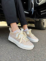 Chloe Lauren Lace Sneakers Beige