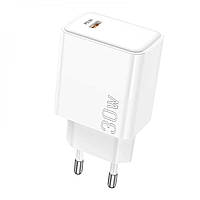 Мережевий зарядний пристрій BOROFONE BA77A Insightful single port PD30W charger White