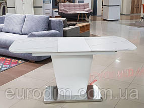Стол обеденный раскладной керамика МДФ белый DAOSUN DT 874, фото 4