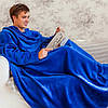 Ковдра-плед із рукавами плед халат Snuggle Синій, фото 6