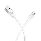 Кабель BOROFONE BX19 USB to Micro 2.4A, 1m, PVC, TPE connectors, White, фото 3