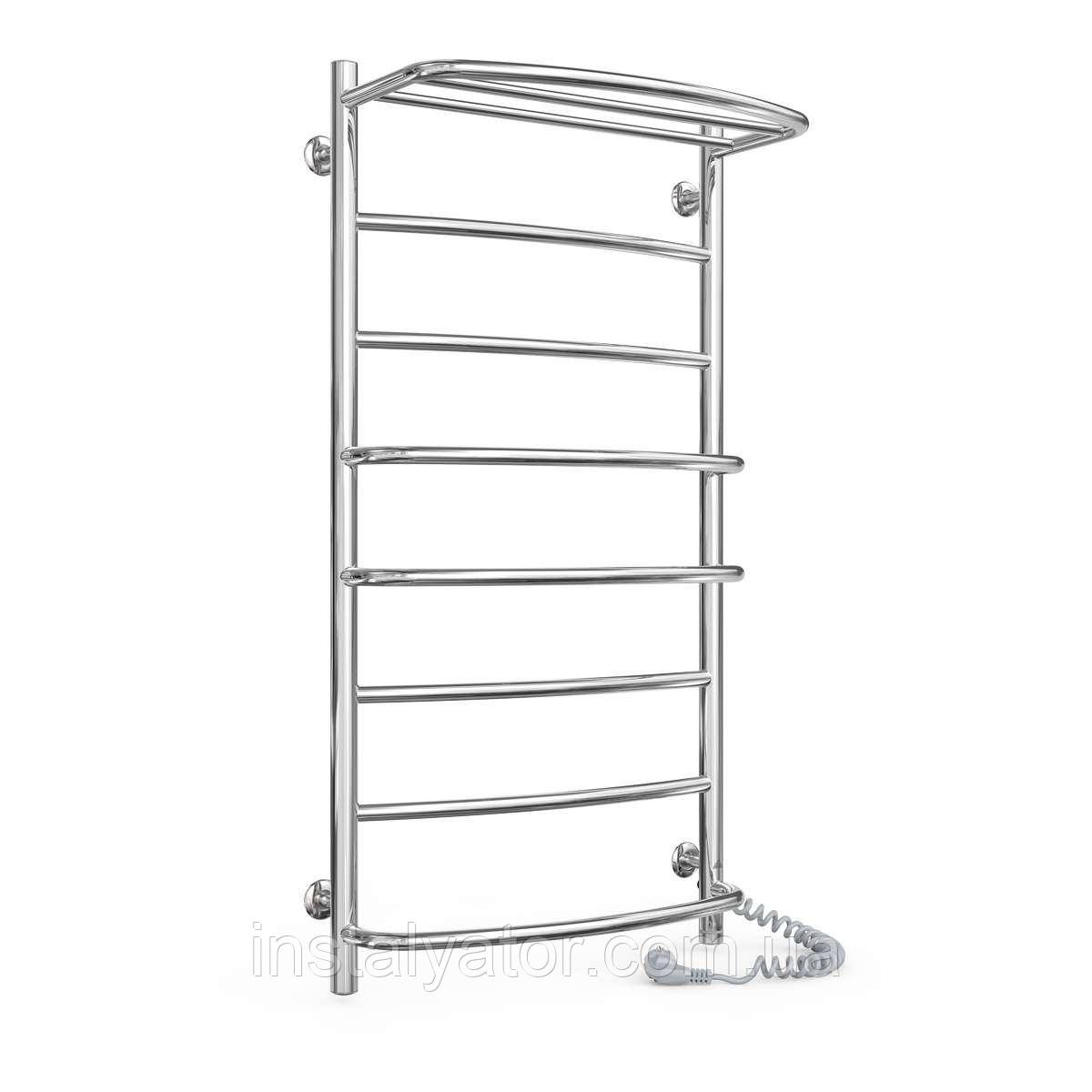 Електрична рушникосушарка Laris Єврофлеш П8 500 х 1000 з полицею Е (підкл. справа) S3, фото 1