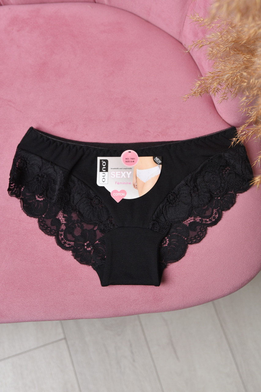 Труси жіночі однотонні чорного кольору р.S/M 169622S, фото 1