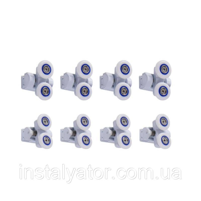 Qtap Комплект роліків хром 2 шт низ + 2 шт верх TAURUS WHI1099AC6