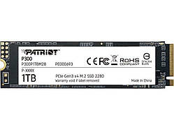 Накопичувач SSD M.2 Patriot P300 1TB NVMe 2280 PCIe 3.0x4 3D NAND TLC