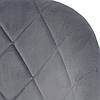 Сірий стілець Інтарсіо з квадратним візерунком LULU з металевими ніжками та тканинною оббивкою, фото 3