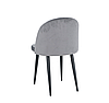 Сірий стілець Інтарсіо з квадратним візерунком LULU з металевими ніжками та тканинною оббивкою, фото 6