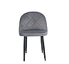 Сірий стілець Інтарсіо з квадратним візерунком LULU з металевими ніжками та тканинною оббивкою, фото 8