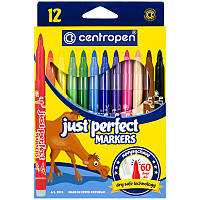 Фломастеры 2510/12 Centropen Just Perfect, набор 12 шт. Фломастеры для художников Фломастеры для рисования