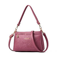 Женская мини сумочка клатч с розами Розовый "Kg"