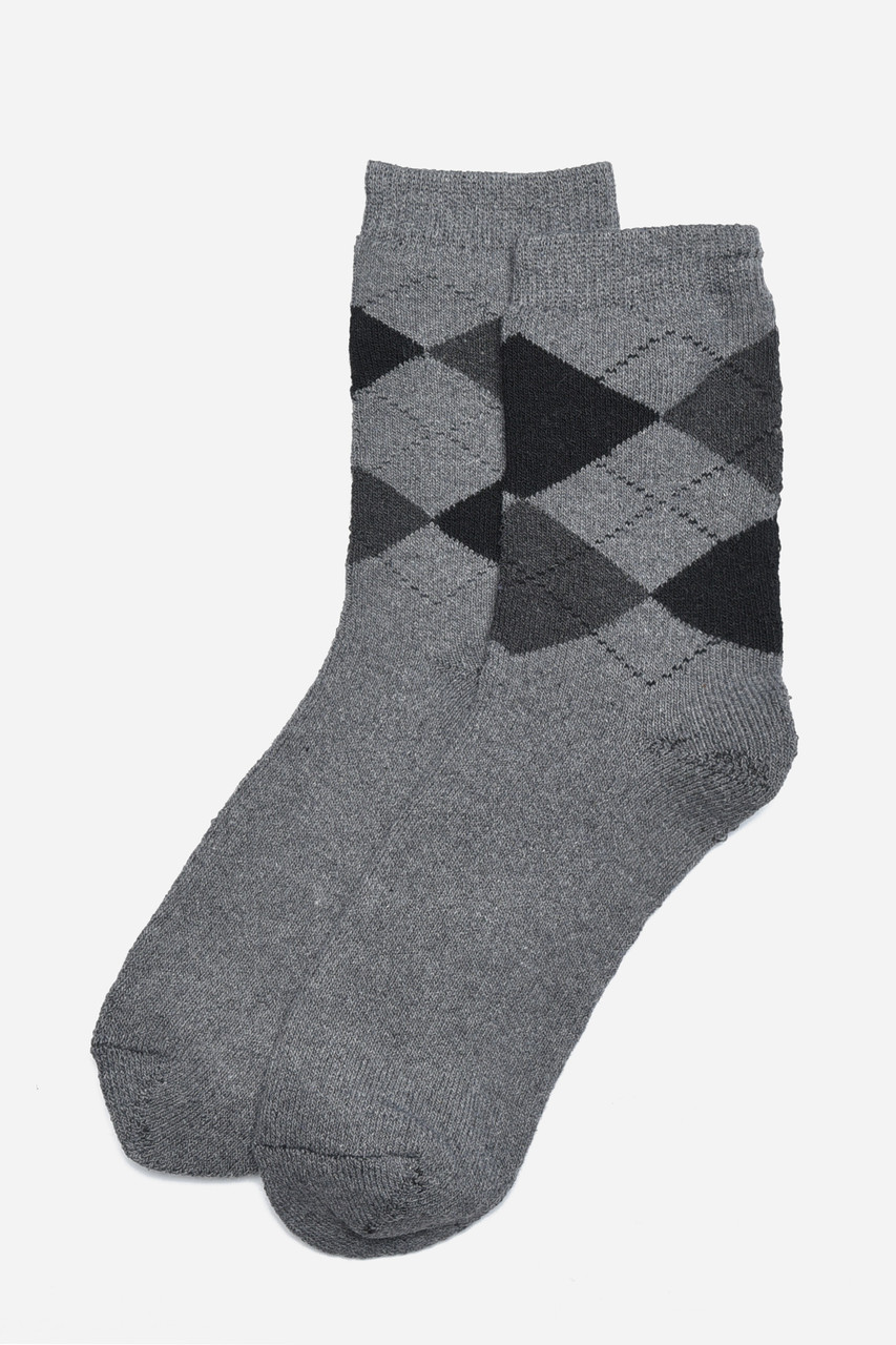 Шкарпетки чоловічі махрові сірого кольору розмір 40-45 171272P