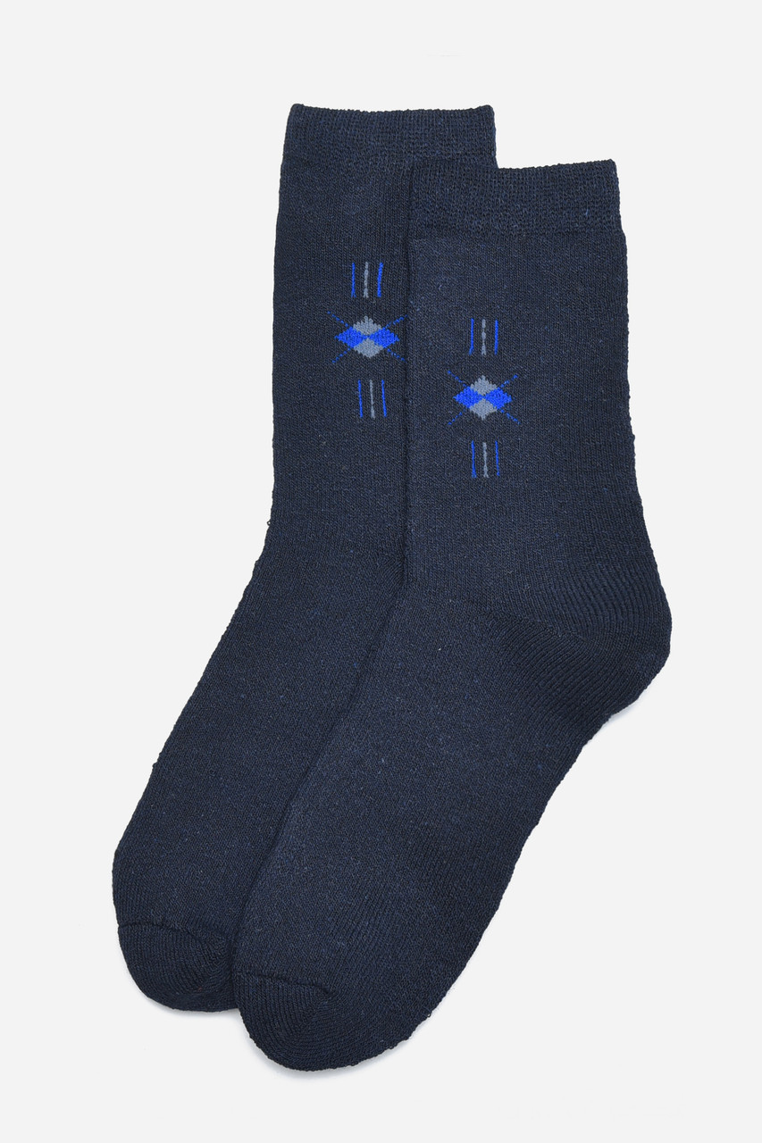 Шкарпетки чоловічі махрові синього кольору розмір 40-45 171278P