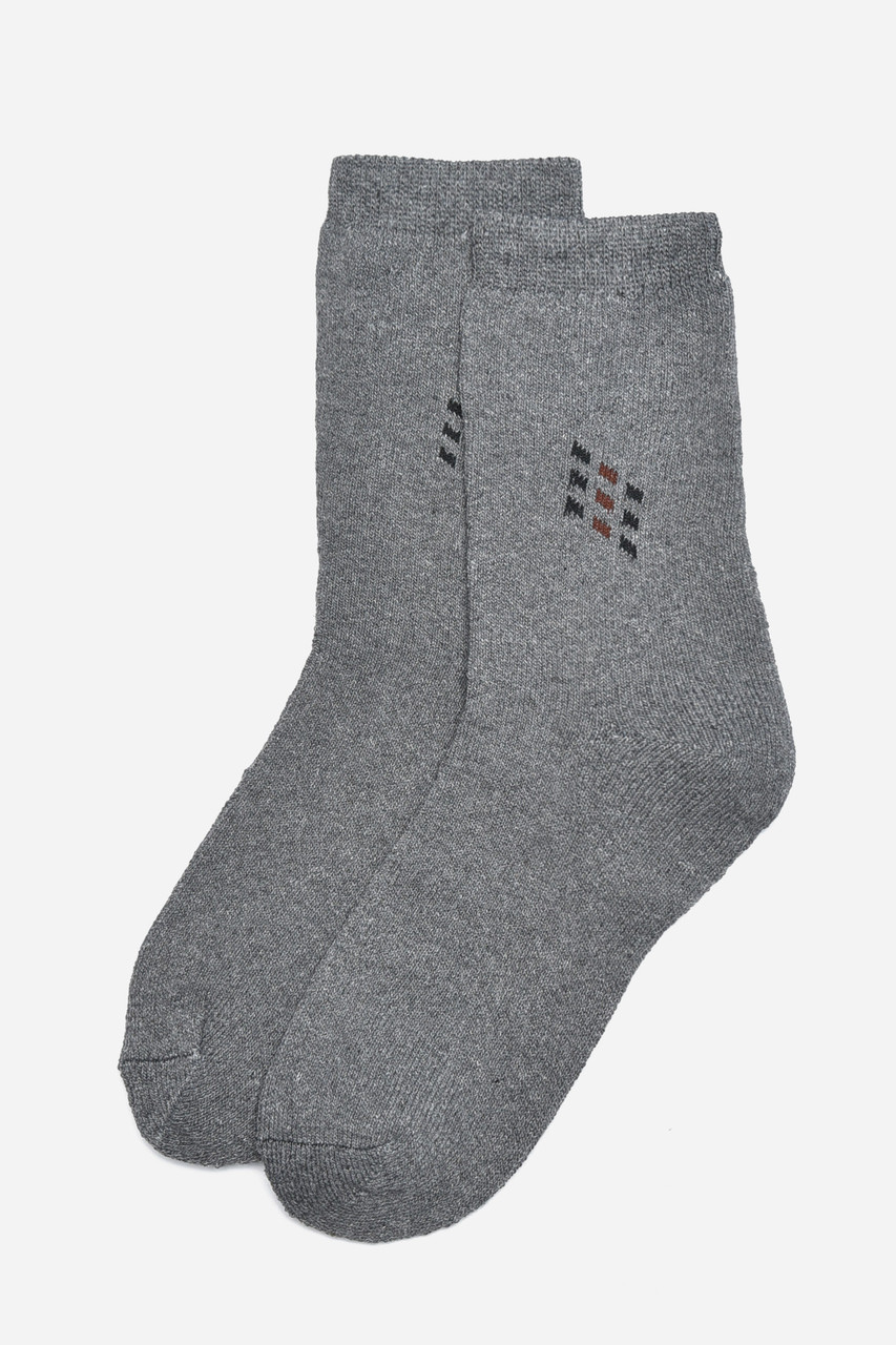 Шкарпетки чоловічі махрові сірого кольору розмір 42-48 171290P