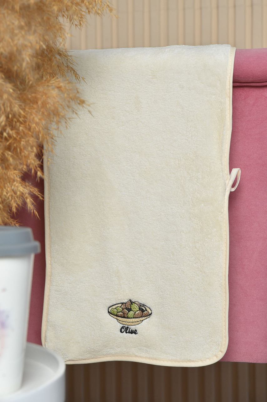 Рушник кухонний мікрофібра молочного кольору 170447P, фото 1