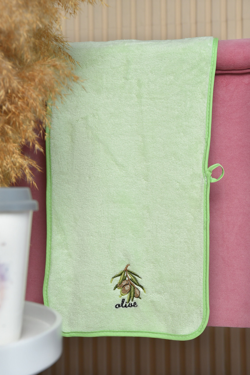 Рушник кухонний мікрофібра салатового кольору 170449P, фото 1