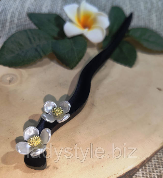 заколка - шпилька дерево