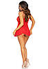 Сорочка бебі-дол Leg Avenue Rose Lace Flair Chemise Red, One Size Bomba💣, фото 2