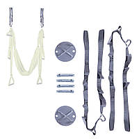 Комплект для кріплення гамаку для йоги - кронштейни, гвинти та ремінці inSPORTline Hemmokstrap