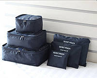 Набор 3+3 сумки-органайзеры дорожные. Темно-синий